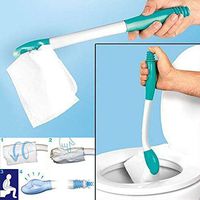 Hellofishly Comfort Easy Wipe Bottom Wipe Helper, Long Handle Self-Wipe Bathroom Toileting Aid Bottom Wiper Toilet Paper Grip Self Wipe Aid Helper,Toilet Aid Tool