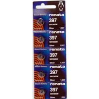 Renata 397 Button Cell watch battery, 5 Batteries