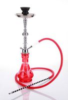 1 hose 21" Ahlah Red Hookah Shisha Nargila water glass vase pipes smoke sale