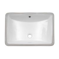 Undermount Vessel Sink - Lordear 21'' Rectangle Porcelain Ceramic Lavatory Bathroom Vanity Sink (21 Inch)
