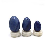 Drilled Natural Blue Aventurine Jade Eggs,Yoni Eggs for kegel Exerciser Yoga Egg Pelvic Floor Muscles Vaginal Exercise