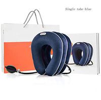 Inflatable Cervical Vertebra Tractor, Home, Medical Neck Correction, Stretching Cervical Spondylosis Neck, Shoulder Pain Relief Massage Support,Blue,A