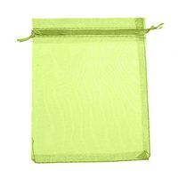 50 Pcs Organza Jewelry Gifts Drawable Box Wedding Gift Candy Mini Pouch Bag - Olive 9cm by 12cm Ameesi