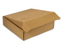 Decorative Shipping Boxes - Kraft Gourmet Shipping Boxes 12x12x3" Auto Lock Boxes - (2 Packs; 6 Boxes Per Pack) - WRAPS-54KR