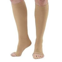 Ames Walker AW Style 322 Anti Embolism 18 mmHg Open Toe Knee Highs Beige XXL
