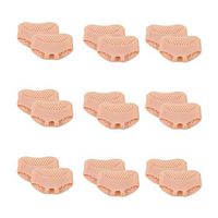 EOPER Ball of Foot Cushions, 10 Pairs Metatarsal Pads Forefoot Pad for Women Men Foot Pain Relief, Breathable Soft Gel Foot Cushion High Heel Shoes Insoles Half Yards Mat Flesh Color