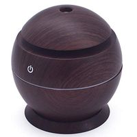 CWH&WEN Aromatherapy Cool Mist Aroma,Essential Oil Diffuser, Whisper Quiet Humidifier with Diffuse Auto Shut-Off Protection and 7 Color Changed LED for Home Office Yoga SPA 130Ml,Brown