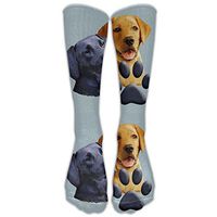 Labrador With Pawprint Stocking Graduated Compression Socks For Women And Men - Best Medical, Nursing, Travel & Flight Socks