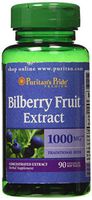 Puritan's Pride Bilberry 4:1 Extract 1000 mg-90 Softgels