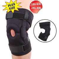 DISUPPO Large Knee Brace, Plus Size Maximum Knee Support with Hinged Stabilizer, Support Compression for Arthritis, Meniscus Tear, Knee Stability, Men, Women (Large Knee Brace, 5XL)