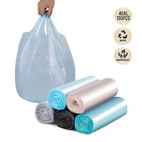 SWIHELP GallonTrash Bags, 5 Rolls/100 Counts Small Garbage Bags for Office, Kitchen,Bedroom Waste Bin Liners,Colorful Portable Strong Rubbish Bags,Wastebasket Bags