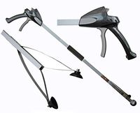 ArcMate EZ Reacher PRO Outdoor Suction Cup Reacher with Locking Grip and Handle, Collapsible with Slip Joint, Indoor Commercial and Outdoor Use, 4.5" Wide Jaw, 8lb. Capacity, Black, 32" (32P-DC-1-FBA)