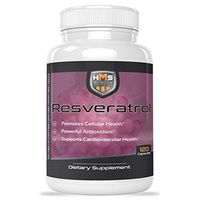 Resveratrol 1400mg 120 Capsules High Potency Trans-Resveratrol with Powerful Antioxidents Acai Grapeseed Green Tea Promotes Cellular and Cardiovascular Health Anti-Aging