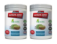 Immune System Supplement - Alfalfa Juice Powder - Organic Dietary Supplement - Organic Alfalfa Leaf Powder - 2 Cans 16 OZ (100 Servings)