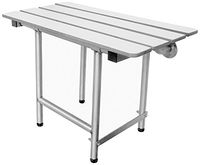 AASEA-SD2216-NH-PH Bathroom Shower Bath Seat, Folding, Wall-Mounted, Rectangular, White Phenolic Seat, 22-Inch by 16-Inch