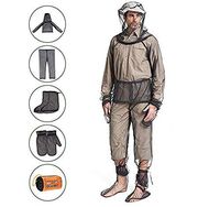 Mosquito Suit, Repellent Bug Jacket Mesh Hooded Suits Unisex Lightweight Ultra-fine Mesh Insect Protective for Fishing Hiking Camping Gardening 4 Pcs (S/M)