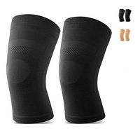 Knee Sleeves, 1 Pair, Lightweight Knee Brace Fit for Men & Women, Knee Compression Sleeves Support for Pain Relief, Joint Pain, Arthritis, Running, Sports, Meniscus Tear, Injury Recovery, Black XL