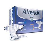 Attends DermaDry Complete Briefs, Medium (32-44 Inch Waist) - 1/Case of 96 (Replacement for Attends Breathable Extra Absorbency Briefs #BRBX20)