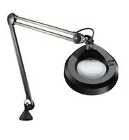 Luxo 17115BK KFM Magnifier, 45" Patented Internal Spring K-Arm, 5-Diopter, Edge Clamp, Black