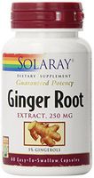 Solaray Ginger Root Extract, 250mg, 60 Count