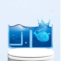 Sdoveb Automatic Toilet Bowl Cleaner - Toilet Deodorizes Bleach Toilet Tank and Bathroom Cleaning System Magic Flush Bottled Helper Blue Bubble Amazing with Natural Plant Scent (Blue)