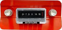 1964-1966 Ford Mustang 300 watt USA-740 AM FM Car Stereo/Radio with built-in Bluetooth, AUX Inputs, Color Change LCD Digital Display