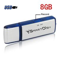 SmartDisk USB Flash Drive Digital Voice Recorder 8GB Up to 14 Hours Continuous Recording and 70 Hours of Total Recording, Easy to Use, Only one Button to Start Recording