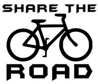 Home Grown Claremore Bicycle Share The Road - Vinyl Decal Sticker - Graphics Car Truck SUV Van Wall Window Laptop Phone Tumbler Locker Decoration - 5.5" Width X 4.5" Height (Black)