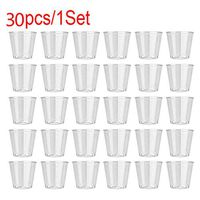 Simplylin Clear Plastic Disposable Party Shot Glasses Jelly Cups Tumblers Birthday 30PCS