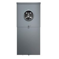 Leviton LP815-LMC 150 Amp, 8-Space, 8-Circuit Outdoor Load Center Meter Main Combo Enclosure with Main Breaker and Feed-Thru Lugs,  Lever Bypass, Ringless Cover Included