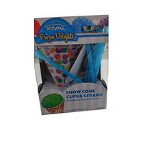 Rival Snowcone Cups and Straws Set, by Rival
