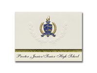 Signature Announcements Proctor Junior/Senior High School (Proctor, VT) Graduation Announcements, Presidential style, Elite package of 25 with Gold & Blue Metallic Foil seal