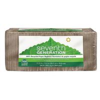 SEVENTH GENERATION NAPKINS,JUMBO PACK,NATURL, 500 CT