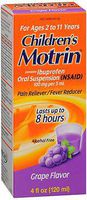 Motrin Children's Oral Suspension Grape Flavor - 4 oz, Pack of 6