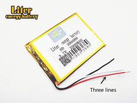 3 Lines 3.7V 2000mAh 306080 Lithium Polymer Ion Rechargeable Battery Lithium Polymer Li-Po Battery for MP4 GPS MP3 Bluetooth Stereo DIY Gift