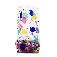 10ct Celebration Balloons 4x2x9" Medium Cello Cellophane Party Treat Food Snack Bags nfLG -1509