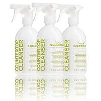 Sapadilla Rosemary + Peppermint Biodegradeable Countertop Cleanser Spray, 16 Ounce, (Pack of 3)