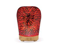 3D Essential Oil Diffuser,100ml Aromatherapy Ultrasonic Cool Mist Humidifier with 3D Design Glass Star Effect Pattern Essential Oil Function Aroma Decorative Lamp Auto Shut-Off for Office Yoga ¡­