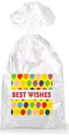 Best Wishes Balloon Party Favor Bags with Ties - 12pack