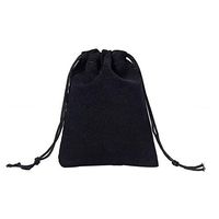 Fashewelry 100 Pack Black Drawstring Velvet Bags 2.76x3.35" Wedding Party Favor Jewelry Candy Storage Gift Packaging Small Pouches