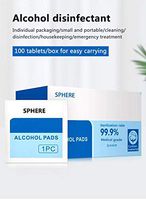 Disinfectant Wipes，Disposable Wet Alcohol Wipes, 100Pcs/Box Alcohol Prep Pads, Clean Hand Health and Eyeglasses, Tablets, Camera Lenses, Screens or Elevator Buttons, Door Handles