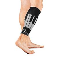 Calf Guard Sleeves Music Abstract Piano Keyboard Sports Calves Guards Sleeves for Running, Basketball, Baseball, Football