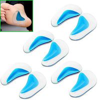 Arch Orthotic Support Insole Corrector Gel Pads Shoe Solicone Inserts 8 Pads