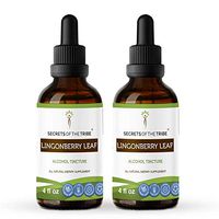 Lingonberry Leaf Tincture Alcohol Extract, Organic Lingonberry (Vaccinium Vitis-idaea) Dried Leaf (2x4 FL OZ)