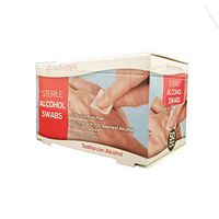 50 Sterile Alcohol Swab Prep Pads Individually Packaged in Dispenser Box Great for First aid Cabinet.