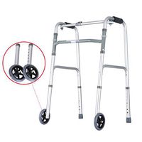 Auxiliary Walker for The Elderly Rehabilitation Walker Lightweight Aluminum Material Suitable for Outdoor Sports Walking Supermarket Shopping Indoor Help (with Wheels)