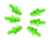 5 Pairs Soft Silicone Swimmer Earplugs Waterproof Flexible Gel Ear Plugs for Swimming or Sleeping (Green)