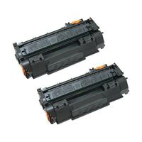Amsahr Remanufactured Toner Cartridge Replacement for HP CB435A (Black, 2-Pack)