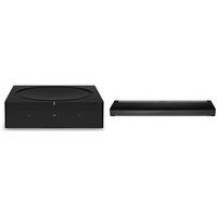 Sonos Amp - The Versatile Amplifier for Powering All Your Entertainment - Black Bundle with Sonos Playbar - The Mountable Sound Bar for TV, Movies, Music, and More - Black