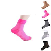 Ankle Brace Compression Support Sleeve for Heel Arch & Ankle Braces Support Relieves Pain of Plantar Fasciitis (Pink, S/M)
